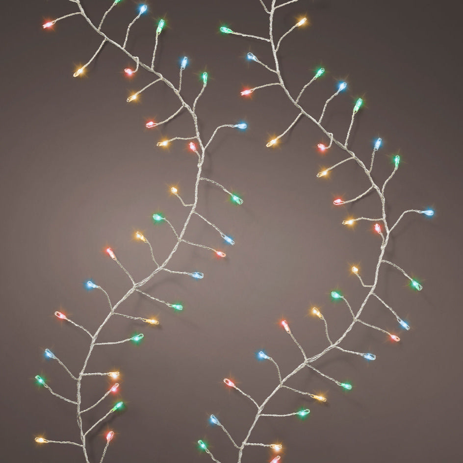 20 FT 480 Micro LED Multi Compact Lights With Silver Wire