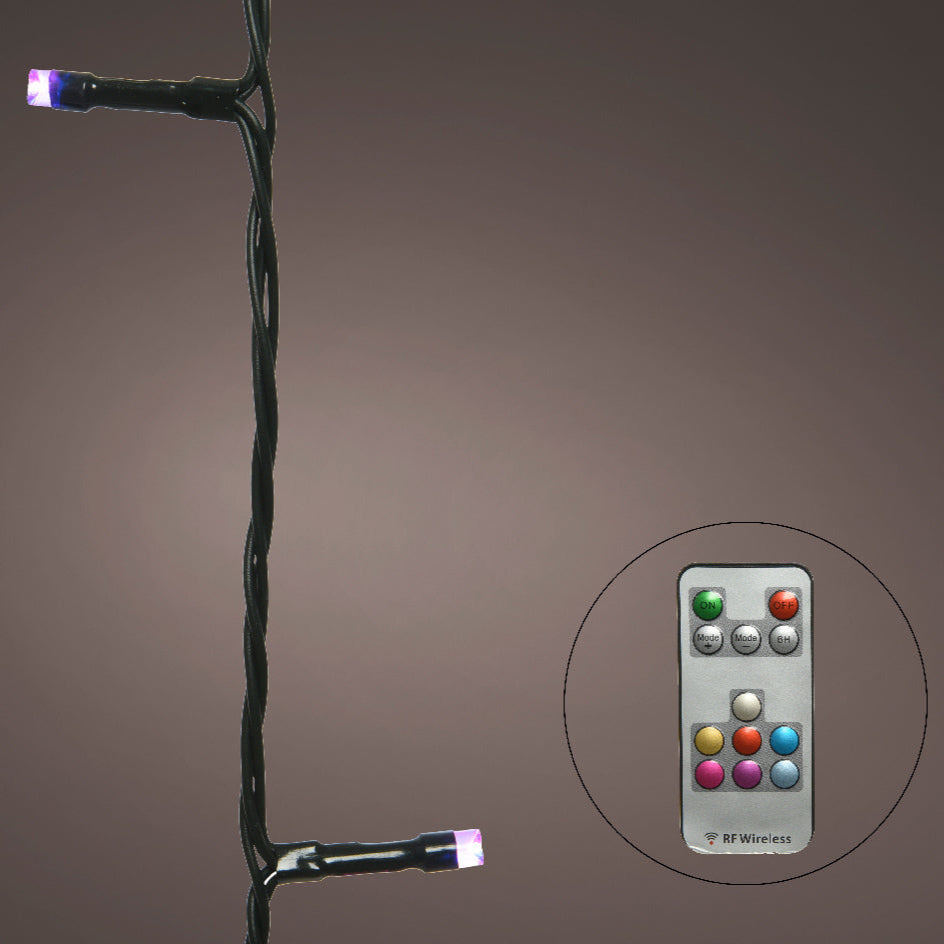 65 FT 200 LED Dancing Warm White & Color Changing Green Wire With Remote Control