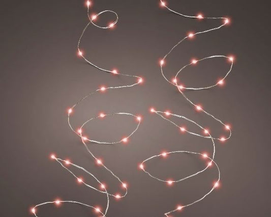40 FT 240 Micro LED Red String Lights With Silver Wire 8 Function Twinkle