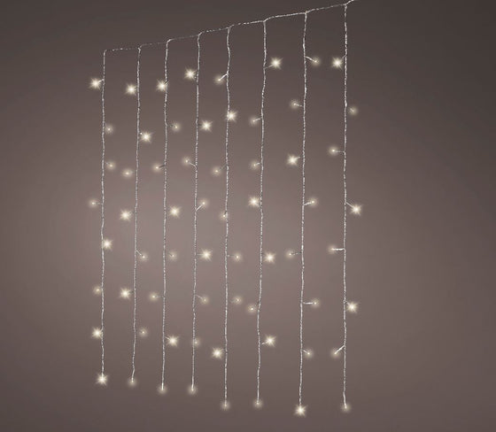 5 FT X 10 FT Curtain Connect 300 LED Warm White Transparent Wire