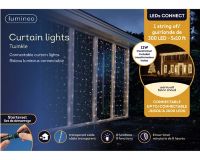 5 FT X 10 FT Curtain Connect 300 LED Warm White Transparent Wire