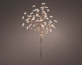 30" 75 Micro LED Warm White Glitter Flower Branch Battery Operated