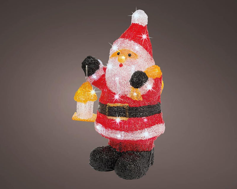 18" 40 LED Blanco Frío Papá Noel Rojo a Pilas