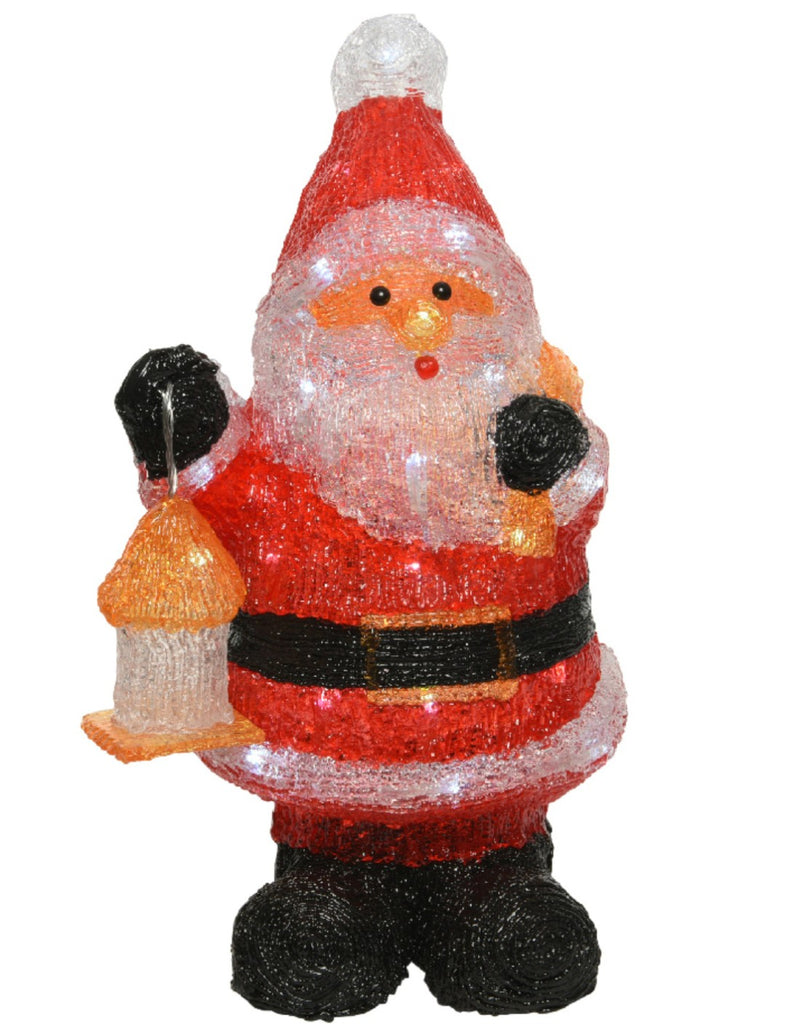 18" 40 LED Blanco Frío Papá Noel Rojo a Pilas