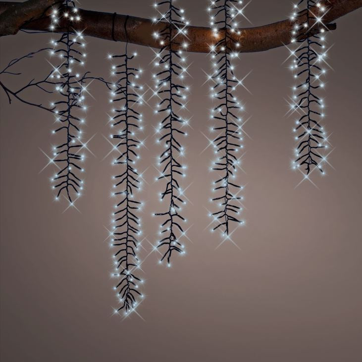 39 FT Cascade Extension Set Cool White With 6 Strings Of 480 LED Lights