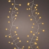 4 FT 100 Micro LED Classic Warm Compact Lights With Silver Wire Battery Operated