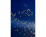 4 FT 100 Micro LED Warm White Compact Lights With Silver Wire Battery Operated