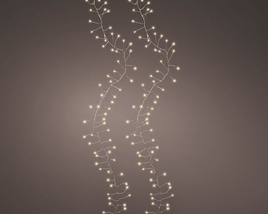 4 FT 100 Micro LED Warm White Compact Lights With Silver Wire Battery Operated