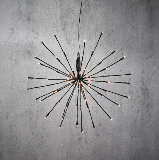 160 LED Warm White Polestar Black Corded Extension Set