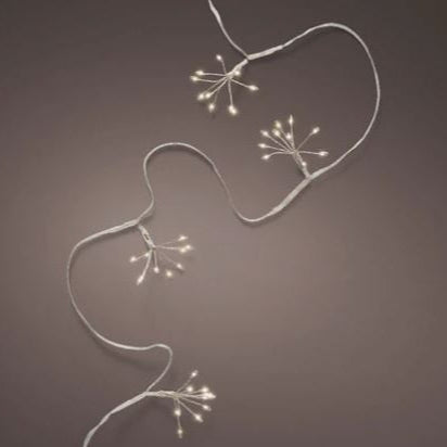 7 FT 90 Micro LED Warm White String Lights With Silver Wire Battery Operated