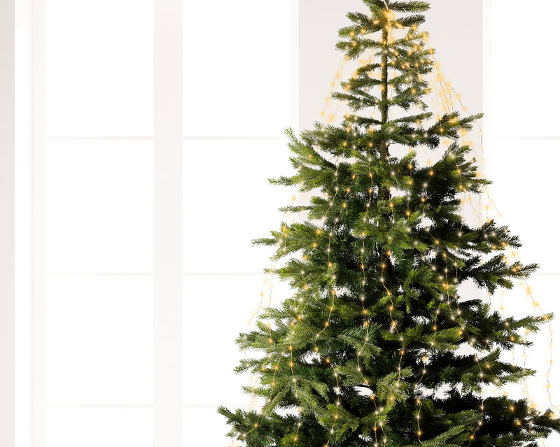 8 FT 832 Micro LED Warm White & Classic White Bunch Lights With Gold Wire