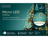 8 FT 832 Micro LED Warm White & Classic White Bunch Lights With Gold Wire
