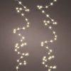 Luces centelleantes Micro LED de 30 pies y 567 unidades de color blanco cálido con cable plateado