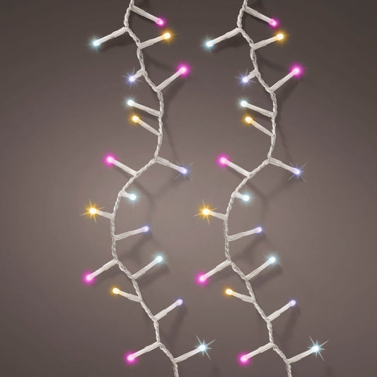 Luces multicolor de 11 metros con 500 LED y cable transparente