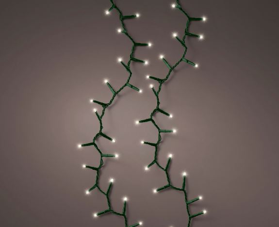 197 FT 3000 LED Warm White Compact Lights With Green Wire