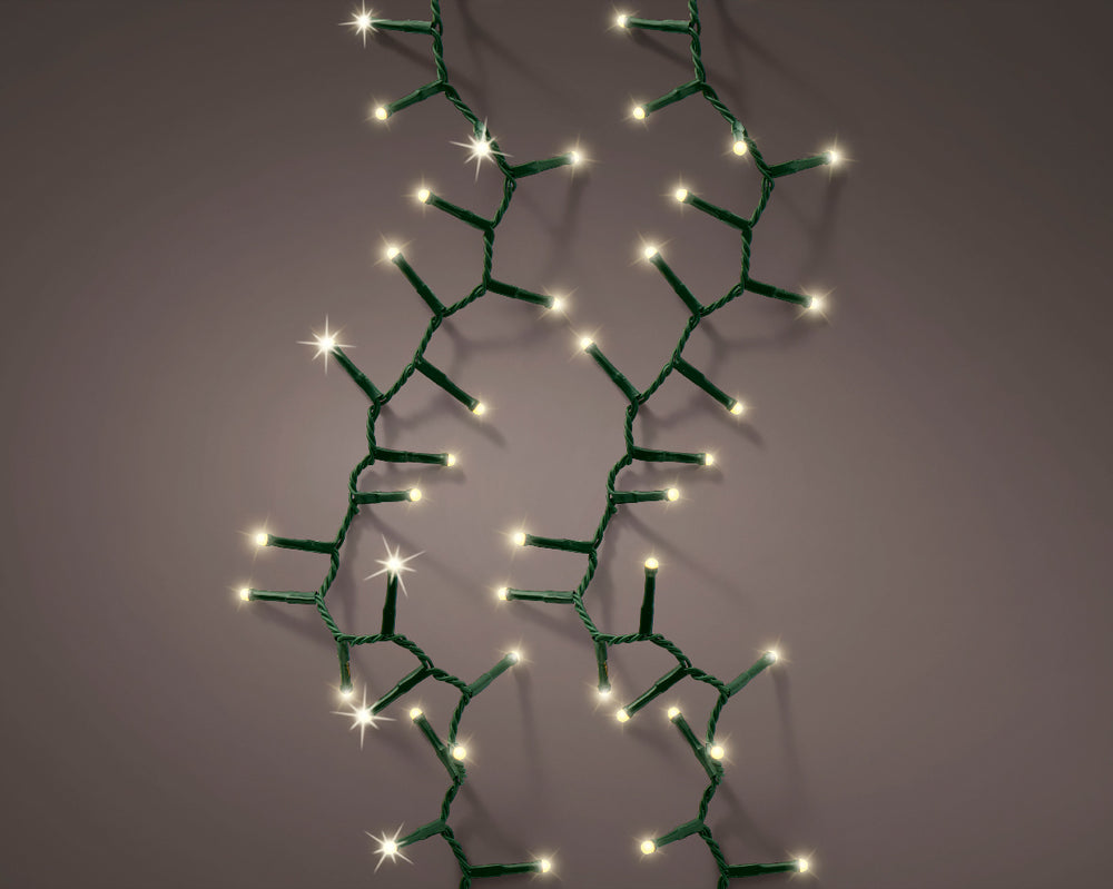 74 FT 1000 LED Warm White Compact Lights With Green Wire