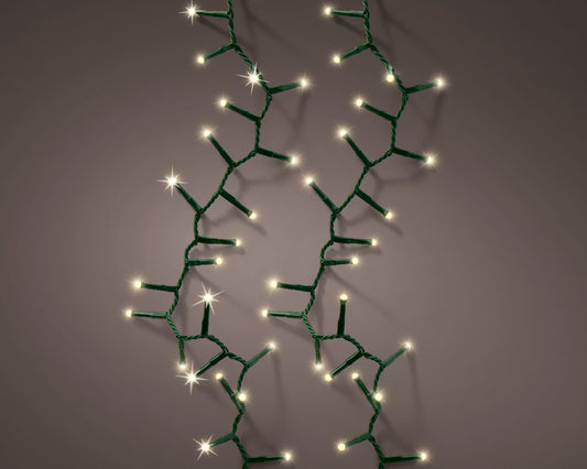 74 FT 1000 LED Warm White Compact Lights With Green Wire