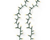String of Christmas lights on a white background