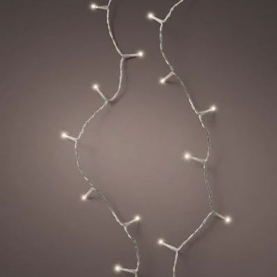 5 FT 20 LED Warm White Lights With Transparent Wire Battery Operated