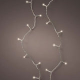 5 FT 20 LED Warm White Lights With Transparent Wire Battery Operated