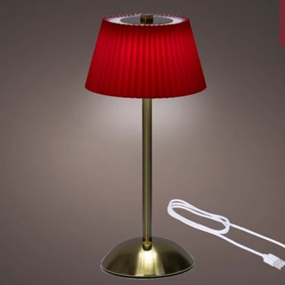 Lámpara LED Roja y Dorada de 20''