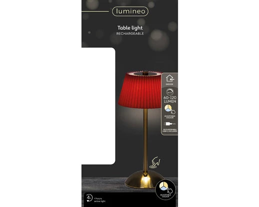 Lámpara LED Roja y Dorada de 20''