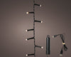 13 FT 160 LED Warm White Compact Lights With Black Wire Battery Operated