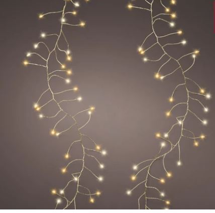 39 FT 960 Micro Luces LED Blanco Cálido y Clásico Cálido Compactas Con Cable Dorado