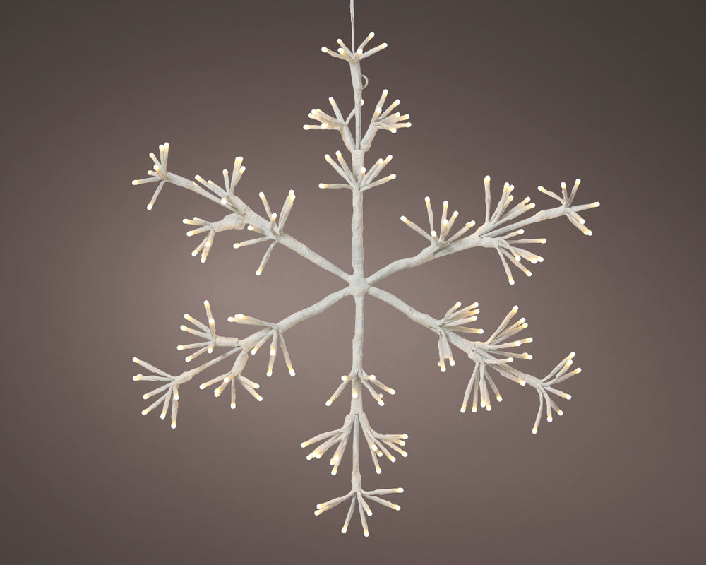 17" X 19" 168LED Warm White LED White Snowflake