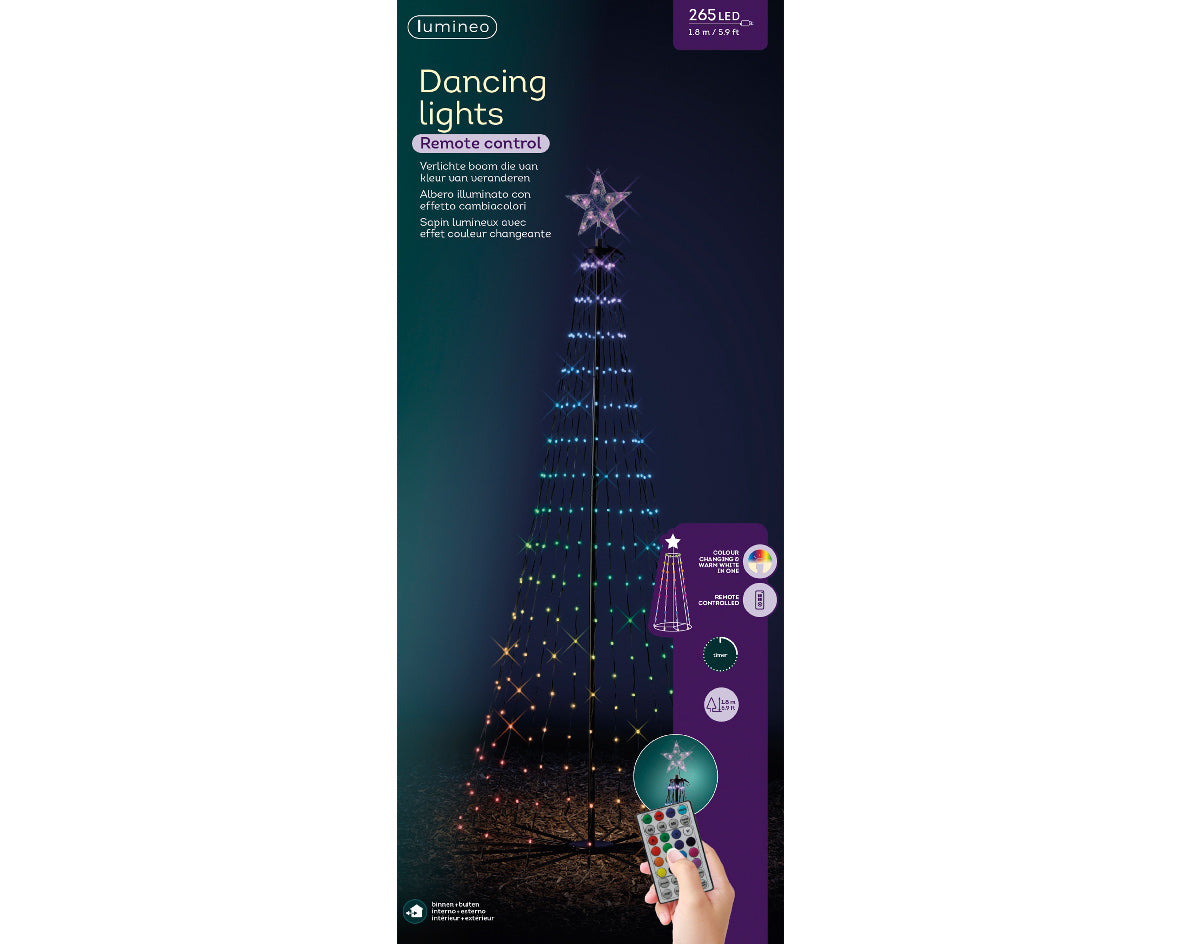 3D Tree Warm White 250 LED Dancing Color Changing