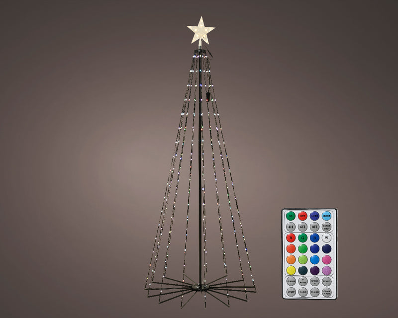 Árbol 3D de 7 pies Blanco Cálido 295 LED que cambian de color danzantes