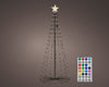 Árbol 3D de 7 pies Blanco Cálido 295 LED que cambian de color danzantes