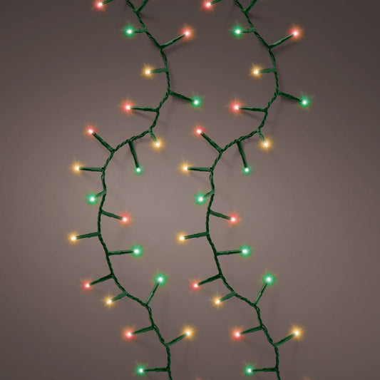 36 FT 500 LED Red, Green, Classic Warm Compact Lights With Green Wire