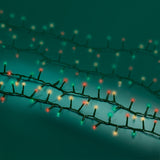 36 FT 500 LED Red, Green, Classic Warm Compact Lights With Green Wire