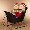 Trineo negro navideño de 4.6 FT x 3.7 FT