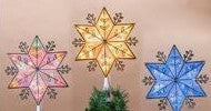 10" Snowflake Tree Topper Assortment Of 3