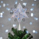10" Snowflake Tree Topper Assortment Of 3