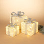 White & Silver Battery Operated Gift Box Set Of 3