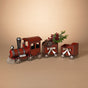 35" Red Metal Antique Holiday Train