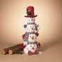 Figura de muñeco de nieve apilable de 26"
