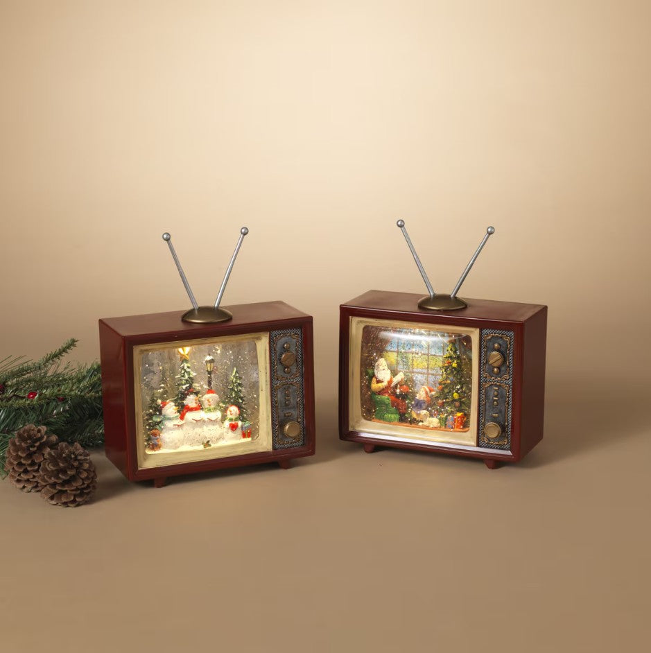 9" LED Holiday Scene TV Assorted Set Of 2