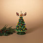 Árbol de Navidad LED animado de 12" con trineo giratorio y renos