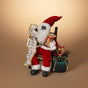 15" African American Santa Sitting With Green Bag
