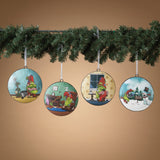 Juego de 4 adornos surtidos de gnomos navideños de 6"