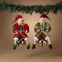 24"  Red & Green Assorted Hanging Elf Set Of 2