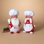 12.5" Holiday Chef Gnome Set Of 2
