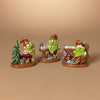 Juego de 3 gnomos navideños gruñones de 6"