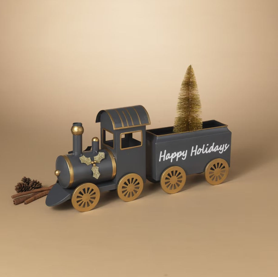 22" Happy Holiday Train With Tree