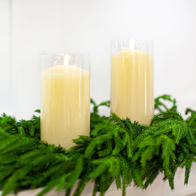 Centro de mesa Norfolk de 36" con doble espacio para velas