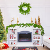 9 FT Norfolk Garland 150LED Battery Operated